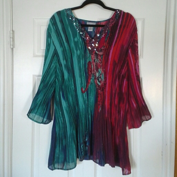 Catherines Tops - Bright Colored Tunic